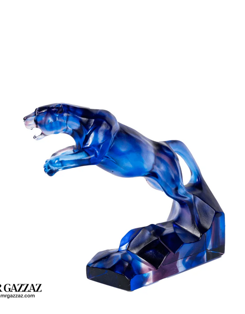 Load image into Gallery viewer, A PATE-DE-VERRE  JUMPING JAGUAR
