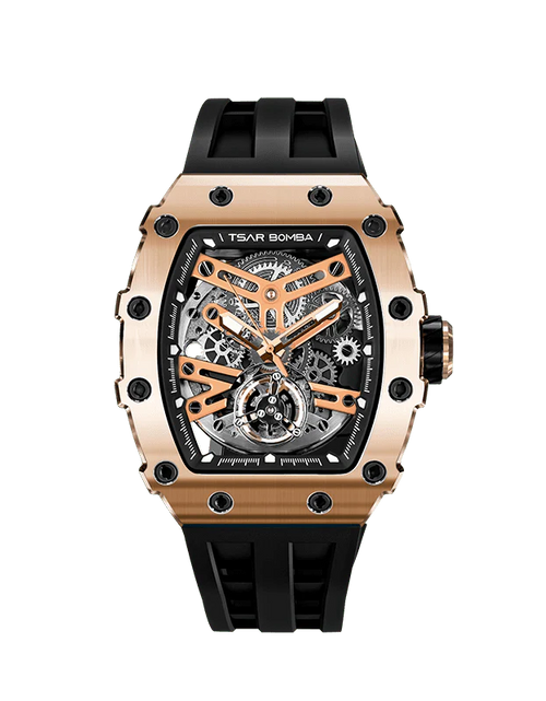 Load image into Gallery viewer, Elemental Series-Automatic Watch TB8208A Rose Gold Black
