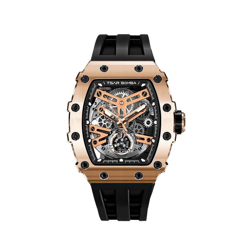 Elemental Series-Automatic Watch TB8208A Rose Gold Black
