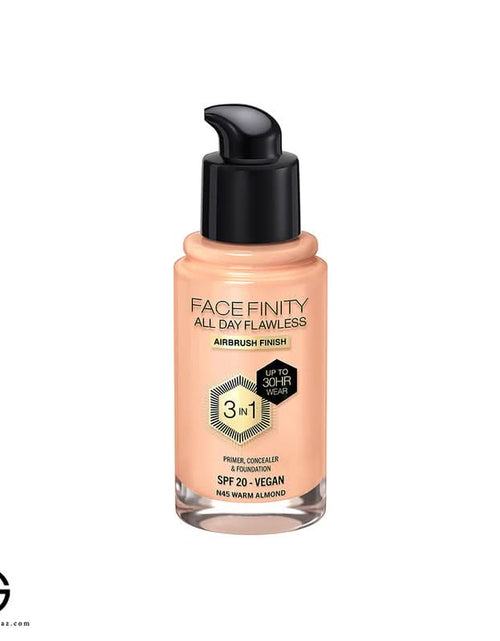 Load image into Gallery viewer, Max Factor Facefinity All Day Flawless Foundation 45 Warm Almond
