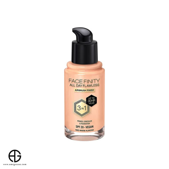 Max Factor Facefinity All Day Flawless Foundation 45 Warm Almond