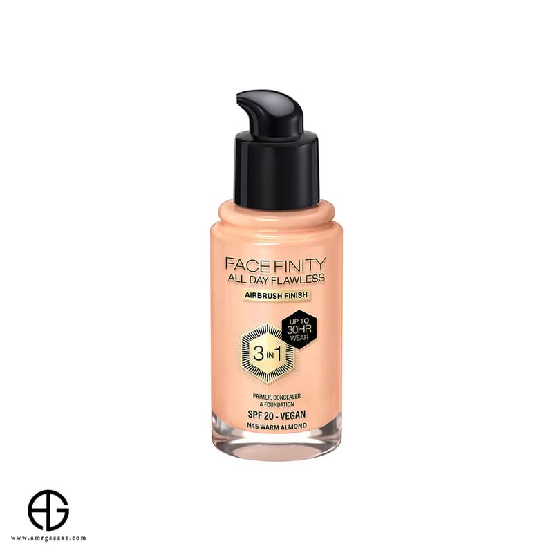 Max Factor Facefinity All Day Flawless Foundation 45 Warm Almond