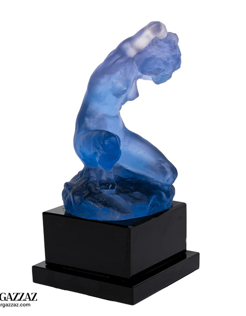 Load image into Gallery viewer, A PATE-DE-VERRE LADY GLASS SCULPTURE
