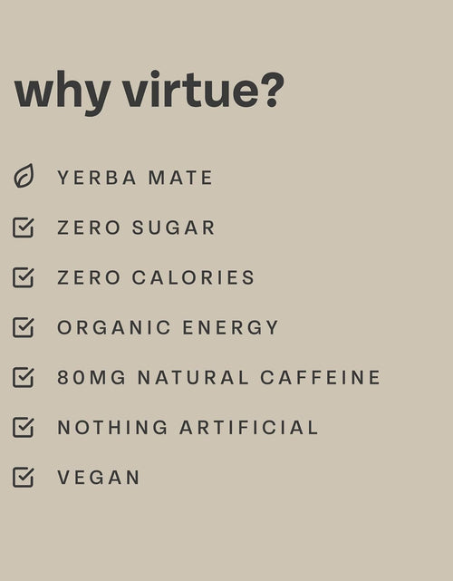 Load image into Gallery viewer, Virtue Yerba Mate - Natural Energy Drink - Sugar Free, Zero Calories, Vegan, Keto Friendly, Gluten Free - 12 x 250ml (Strawberry &amp; Lime) Strawberry &amp; Lime
