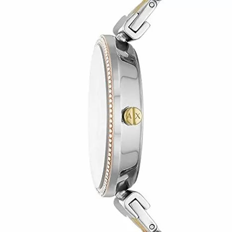 Armani Exchange Ladies Watch Steel Rose Gold , Black