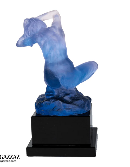 Load image into Gallery viewer, A PATE-DE-VERRE LADY GLASS SCULPTURE
