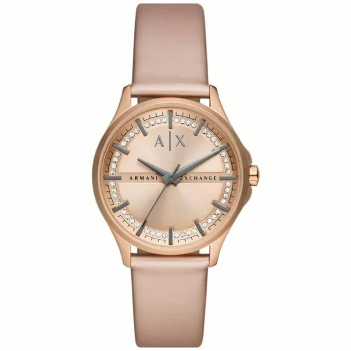 Armani Exchange Analog Rose Gold Dial Women Watch