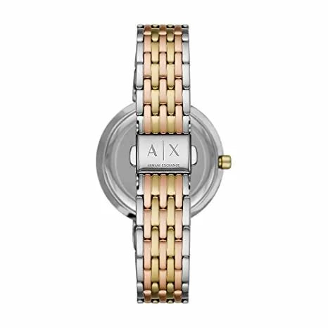 Armani Exchange Ladies Watch Steel Rose Gold , Black