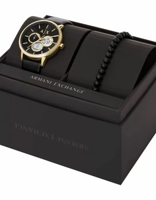 Load image into Gallery viewer, Armani Exchange Cayde men watch set black

