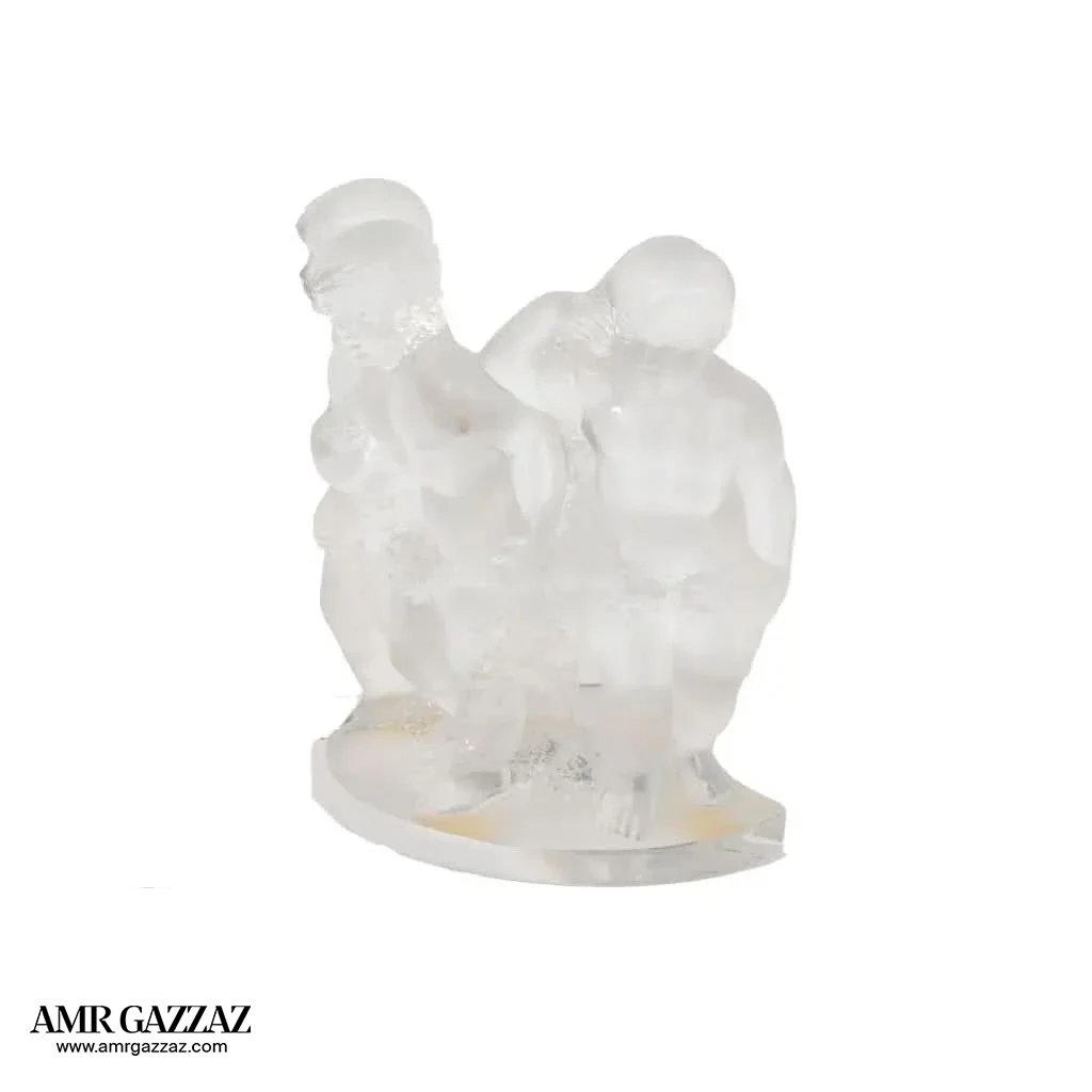 Lalique Frosted crystal figural group