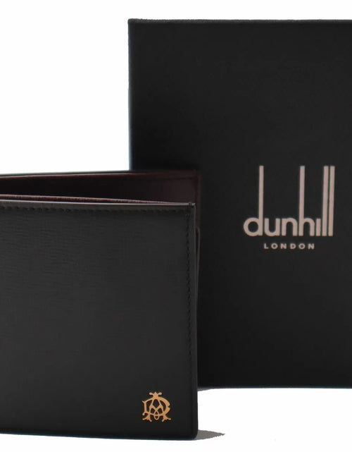 تحميل الصورة إلى عارض المعرض، Dunhill wallet 6cc for men with 2 ID black leather
