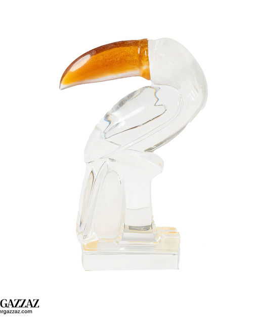 Load image into Gallery viewer, Toucan in transparent glossy crystal by Daum france
