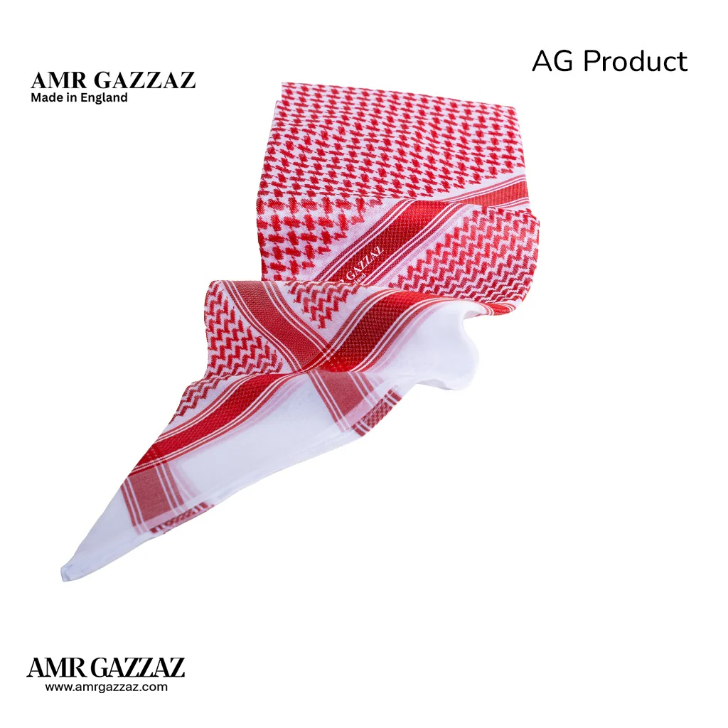 عمرو قزاز شماغ إنجليزي السنبلة