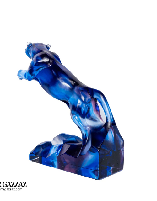 Load image into Gallery viewer, A PATE-DE-VERRE  JUMPING JAGUAR
