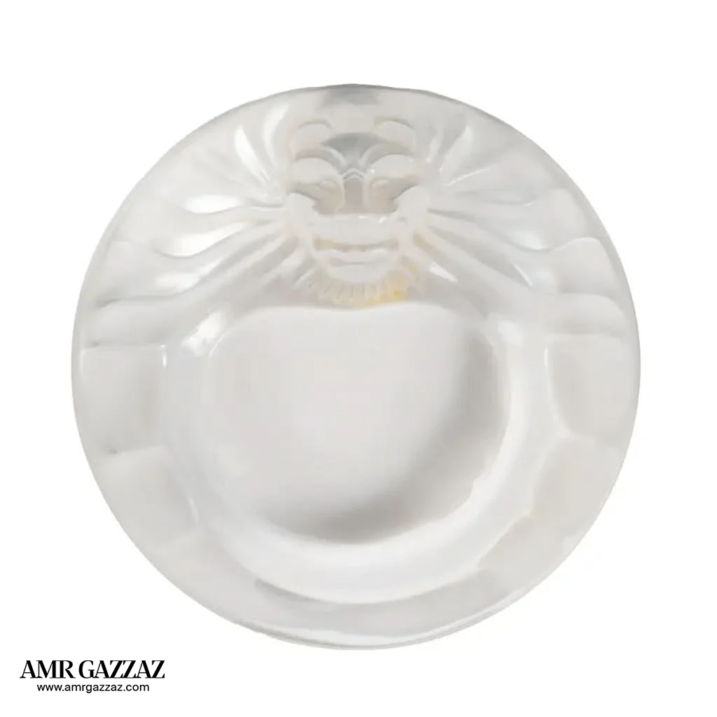 LALIQUE 'Teté de Lion Ashtray