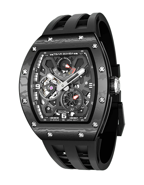 Load image into Gallery viewer, Elemental Series-Automatic Watch TB8212 Carbon Fiber Black
