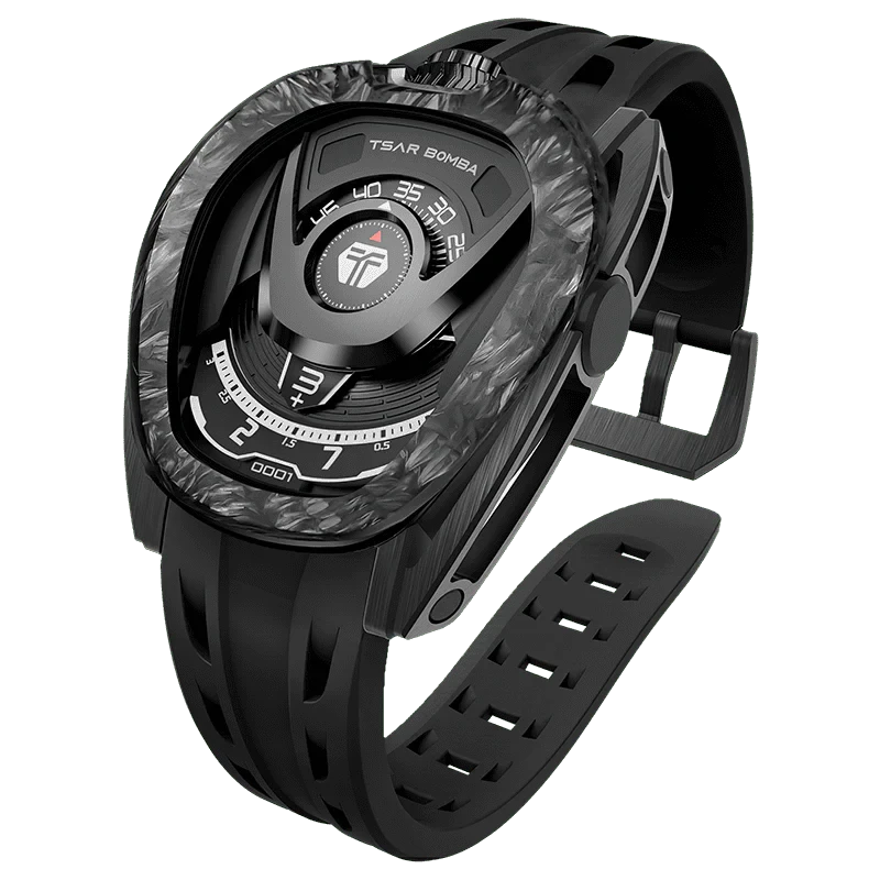 Reactor-Interchangeable Automatic Watch Carbon Fiber Black