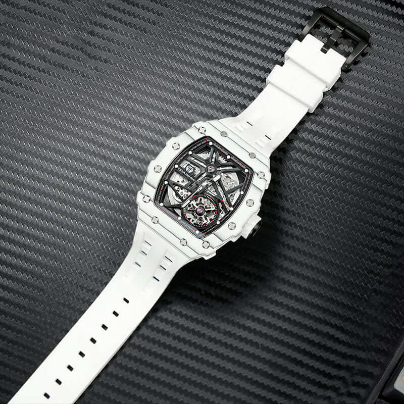 Elemental Series-Carbon Fiber Automatic Watch TB8209CF White Carbon Fiber