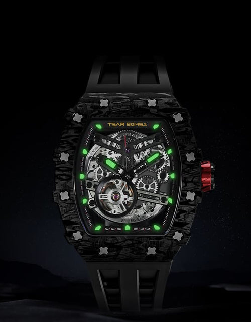 Load image into Gallery viewer, Elemental Series-Carbon Fiber Automatic Watch TB8208CF Cool Black
