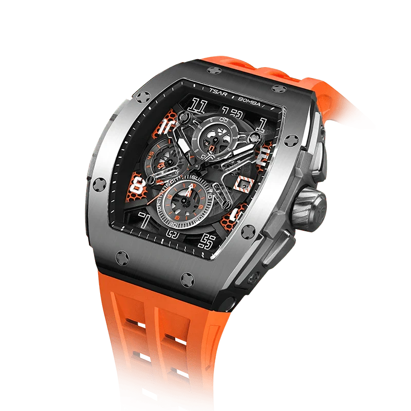 ساعة Elemental Series-Quartz TB8211Q باللون الفضي البرتقالي