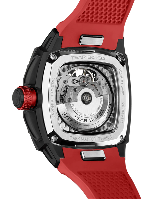 تحميل الصورة إلى عارض المعرض، Dark Matter-Interchangeable Automatic Watch TB8603 Red Set
