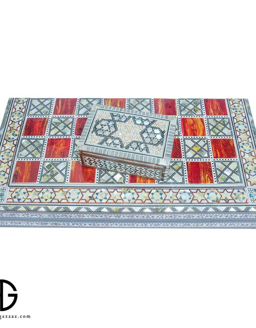 Load image into Gallery viewer, Handmade Oriental Backgammon &amp; Chess Table
