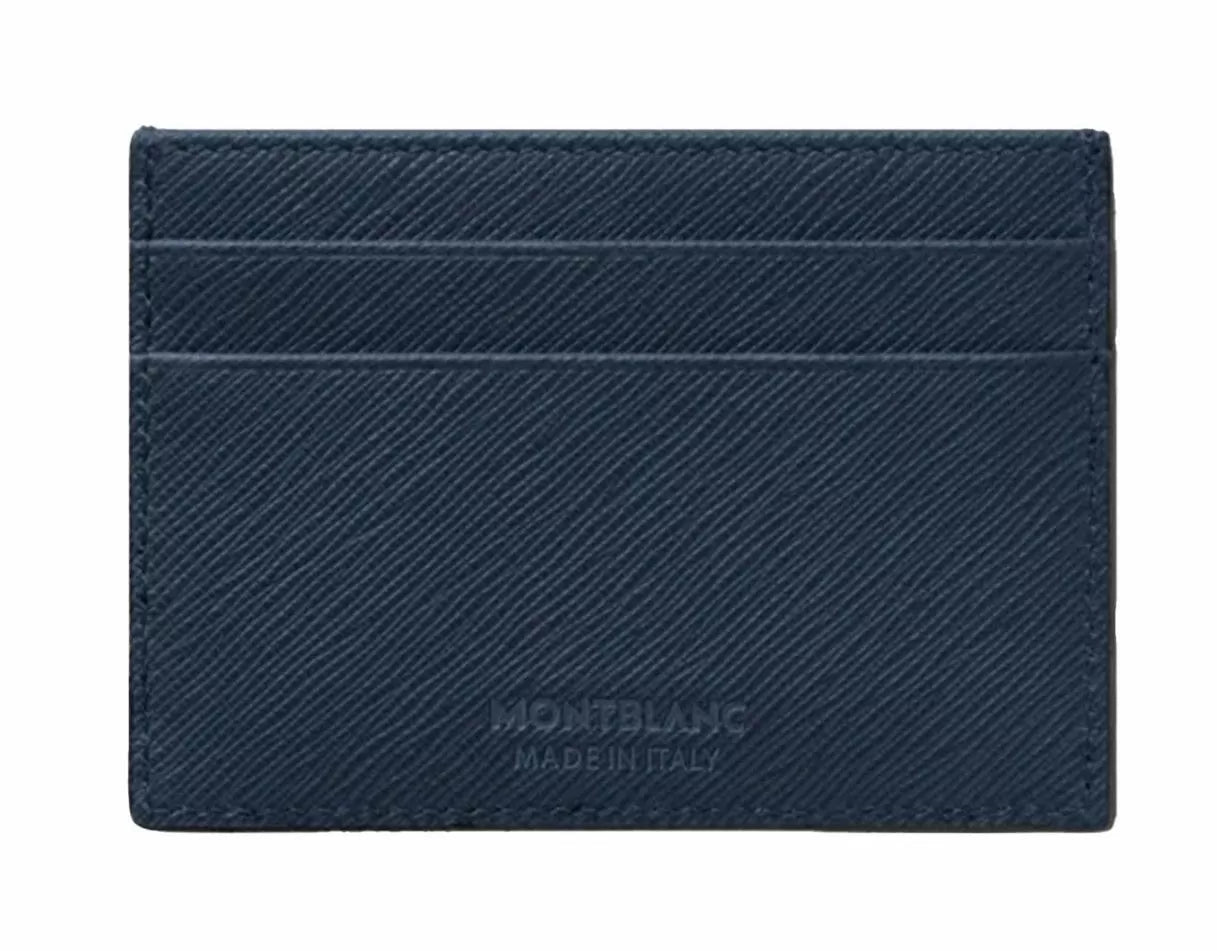 Montblanc Sartorial Card Holder 5cc - Blue Leather