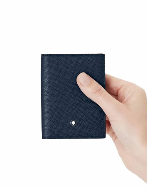 تحميل الصورة إلى عارض المعرض، Montblanc Sartorial Card Holder 4cc - Blue Leather
