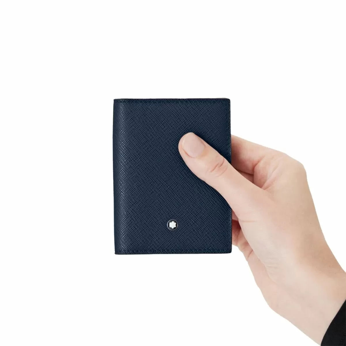 Montblanc Sartorial Card Holder 4cc - Blue Leather