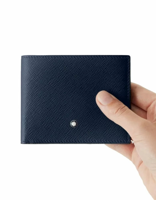 Load image into Gallery viewer, Montblanc Sartorial Blue Leather Wallet 6cc
