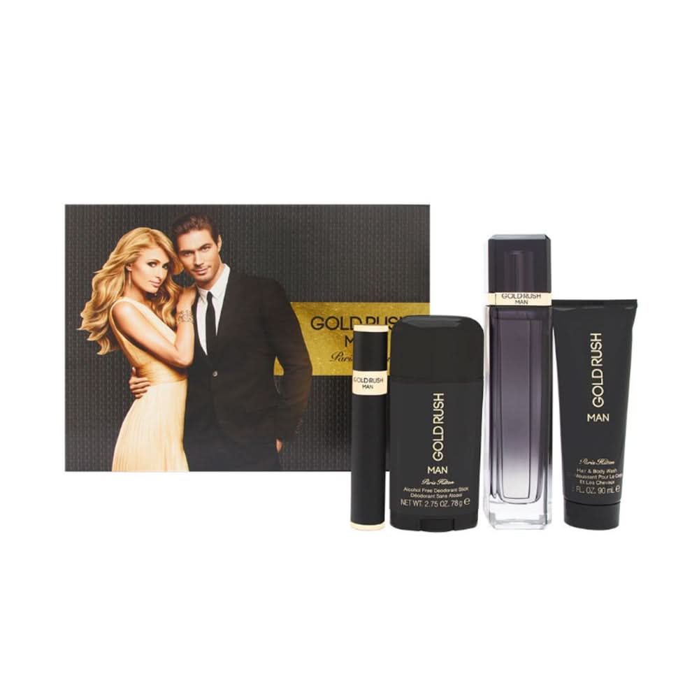 PARIS HILTON GOLD RUSH MAN EDT (100ML+H&B WASH 90ML+DEO 75ML)