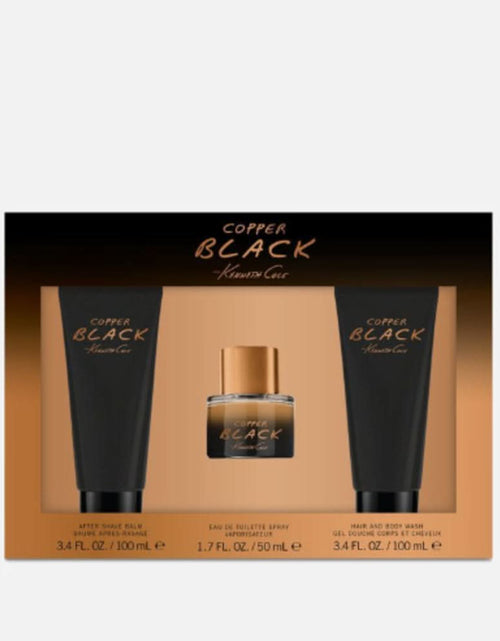Load image into Gallery viewer, KENNETH COLE COPPER BLACK M EDT GS (50ML+100 ASB+100ML H&amp;B WASH)
