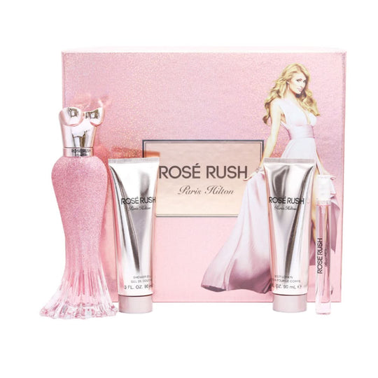 باريس هيلتون باريس هيلتون روزيه راش للنساء أو دو بارفان (100 مل + 10 مل + بلسم 90 مل + عطر 90 مل) مجموعة هدايا واحدة للنساء