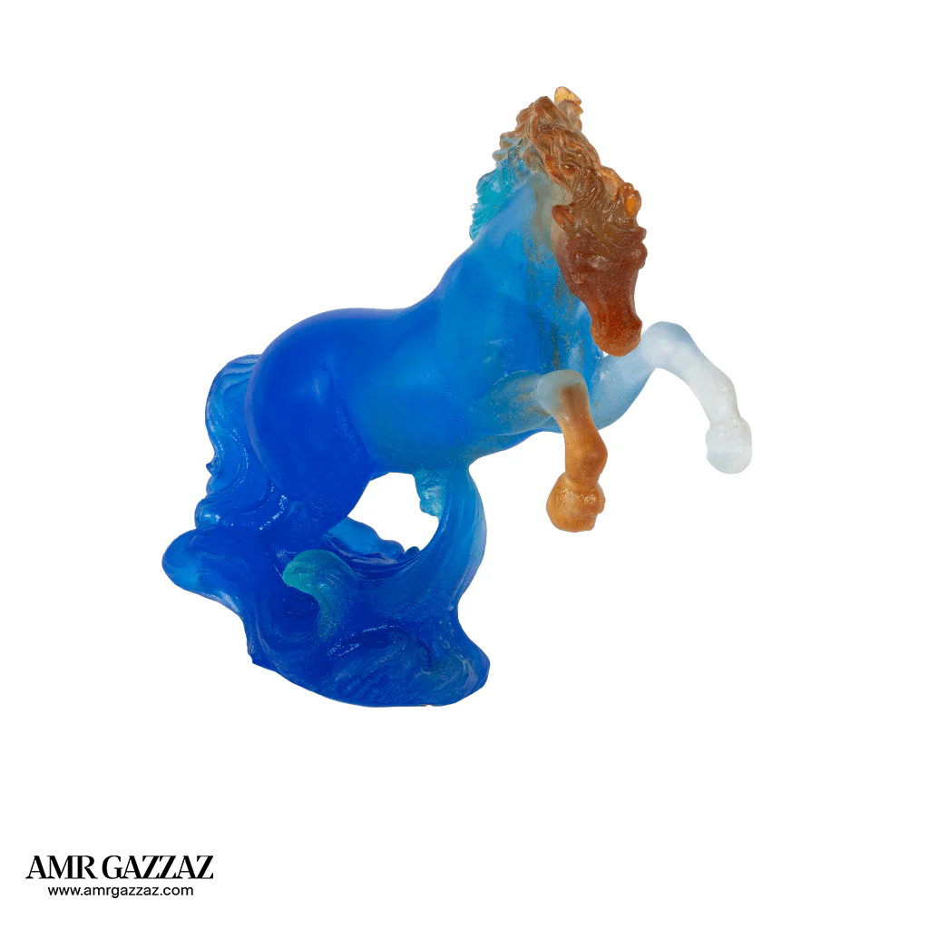 Daum crystal pate-de-verre "Chevaux de Marly"