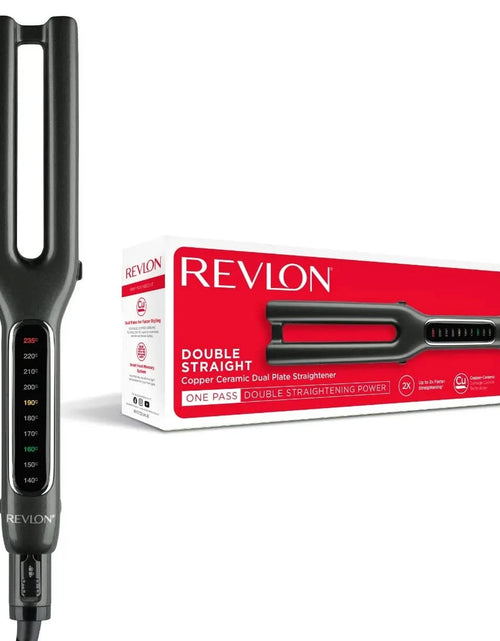 Load image into Gallery viewer, Revlon Double Straight Copper Ceramic Dual Plate Straightener Rvst2204Arb
