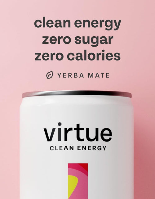 Load image into Gallery viewer, Virtue Yerba Mate - Natural Energy Drink - Sugar Free, Zero Calories, Vegan, Keto Friendly, Gluten Free - 12 x 250ml (Strawberry &amp; Lime) Strawberry &amp; Lime
