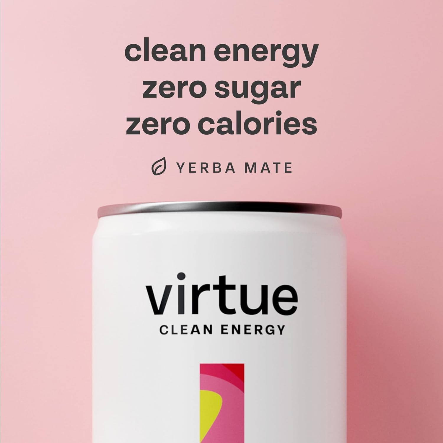 Virtue Yerba Mate - Natural Energy Drink - Sugar Free, Zero Calories, Vegan, Keto Friendly, Gluten Free - 12 x 250ml (Strawberry & Lime) Strawberry & Lime