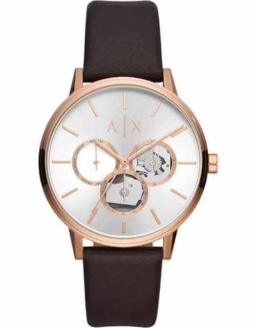 تحميل الصورة إلى عارض المعرض، Armani Exchange Men Watch Multifunction brown leather
