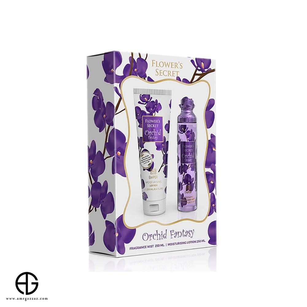 Arabia Amber Flowers Orchid Set 250 ml Home Perfume Set for Unisex