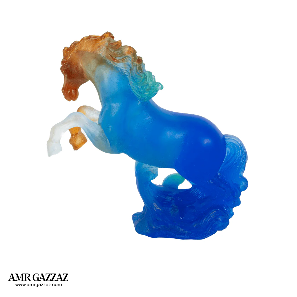 Daum crystal pate-de-verre "Chevaux de Marly"