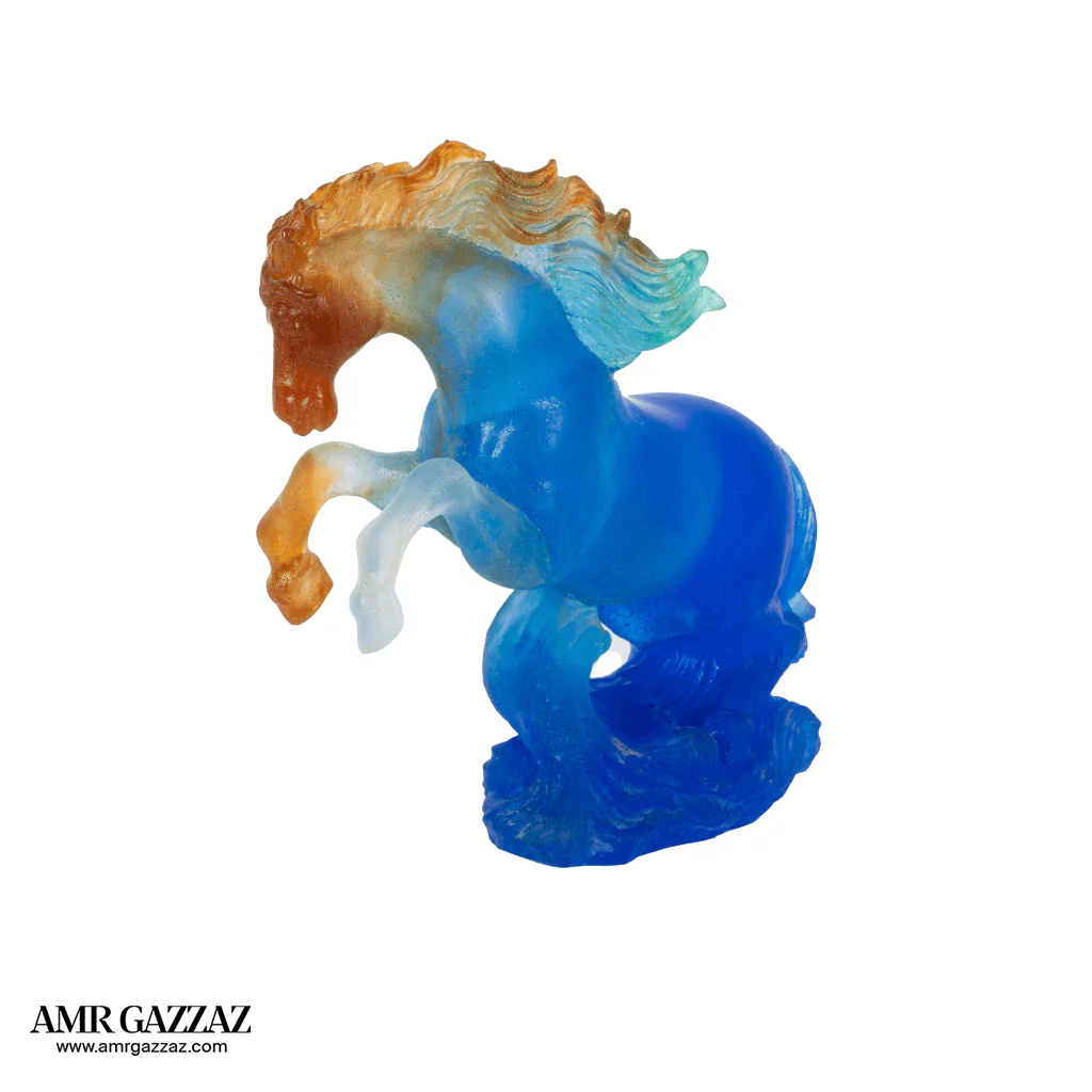 Daum crystal pate-de-verre "Chevaux de Marly"