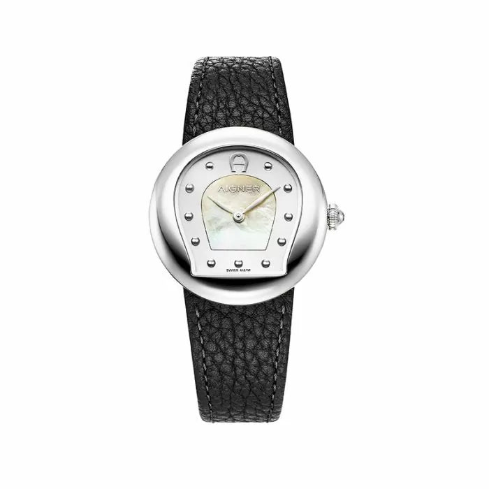 Aigner BIELLA watch for women with black leather strap