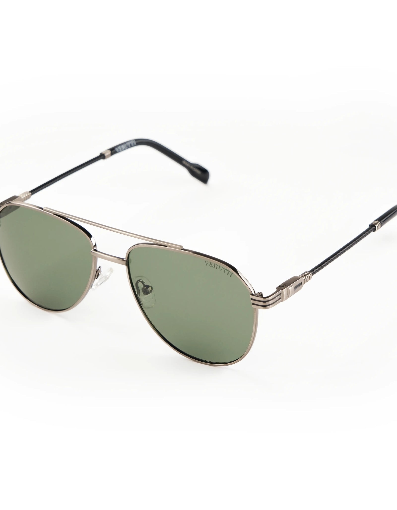 Men’s Luxury Sunglasses Verutti S6633-C4 – Olive Green Aviator