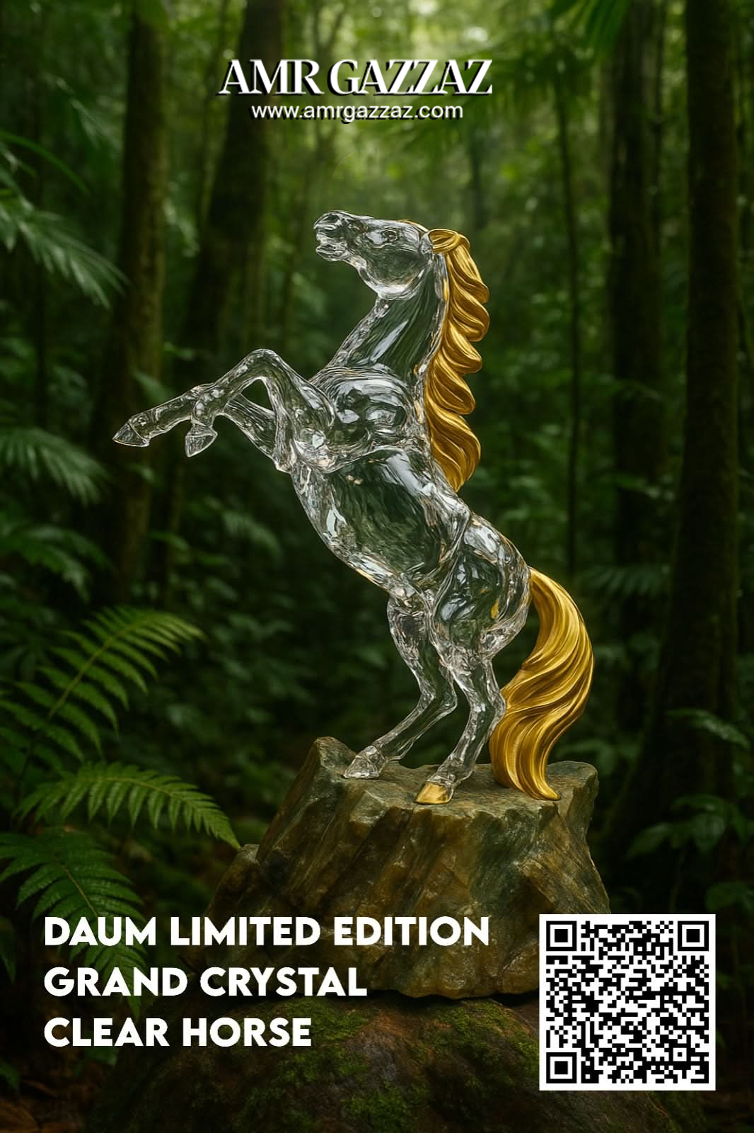 Daum limited edition – Grand Crystal clear Horse