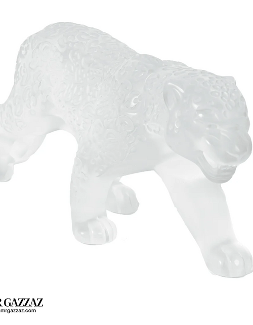 Load image into Gallery viewer, A Lalique Clear and Frosted Glass Rajah Jaguar
