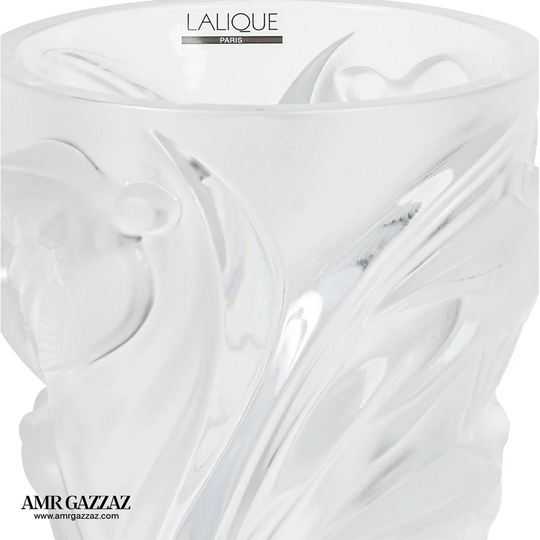 lalique LARGE BACCHANTES VASE CLEAR