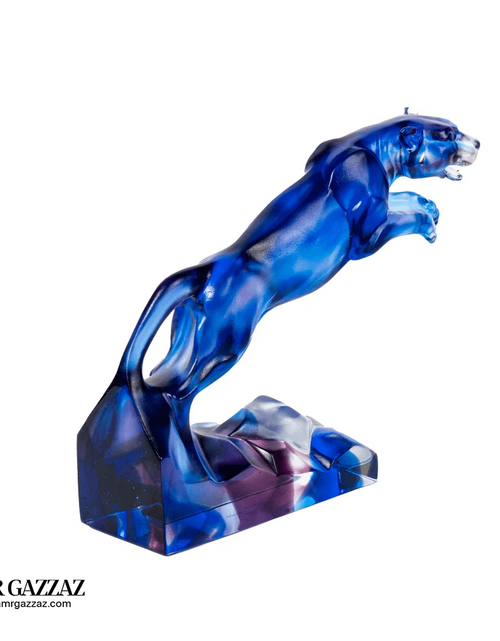 Load image into Gallery viewer, A PATE-DE-VERRE  JUMPING JAGUAR
