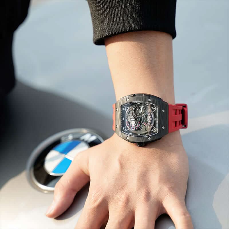 Elemental Series-Carbon Fiber Automatic Watch TB8210CF Passion Red