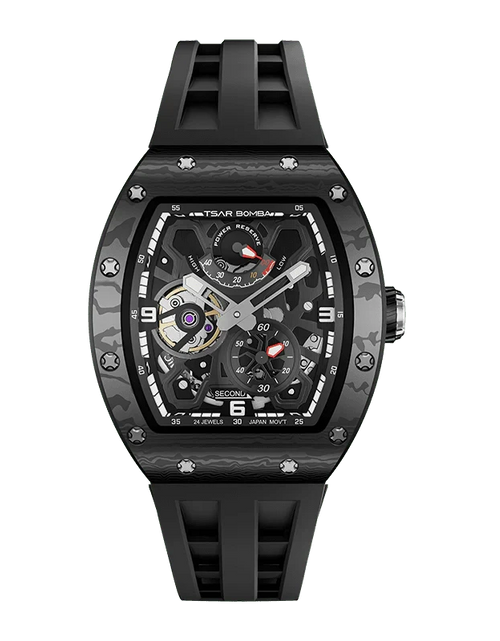 Load image into Gallery viewer, Elemental Series-Automatic Watch TB8212 Carbon Fiber Black
