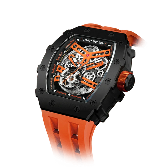 Elemental Series-Automatic Watch TB8208A Black Orange